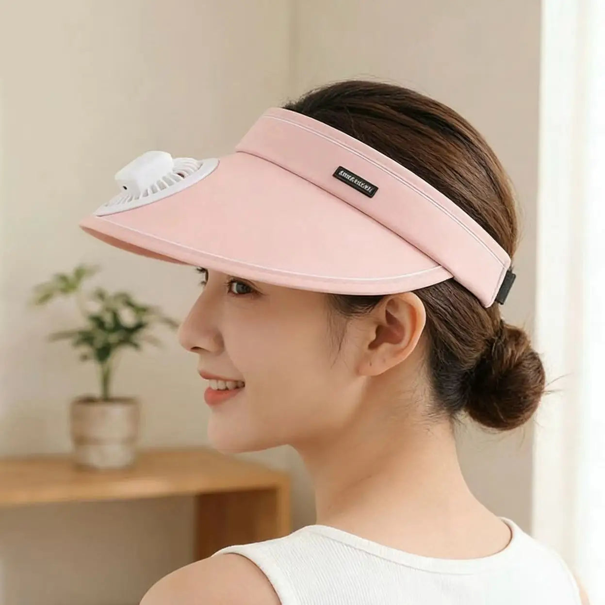 Summer Large Brim USB Charging Fan Sun Visor for Men and Women
